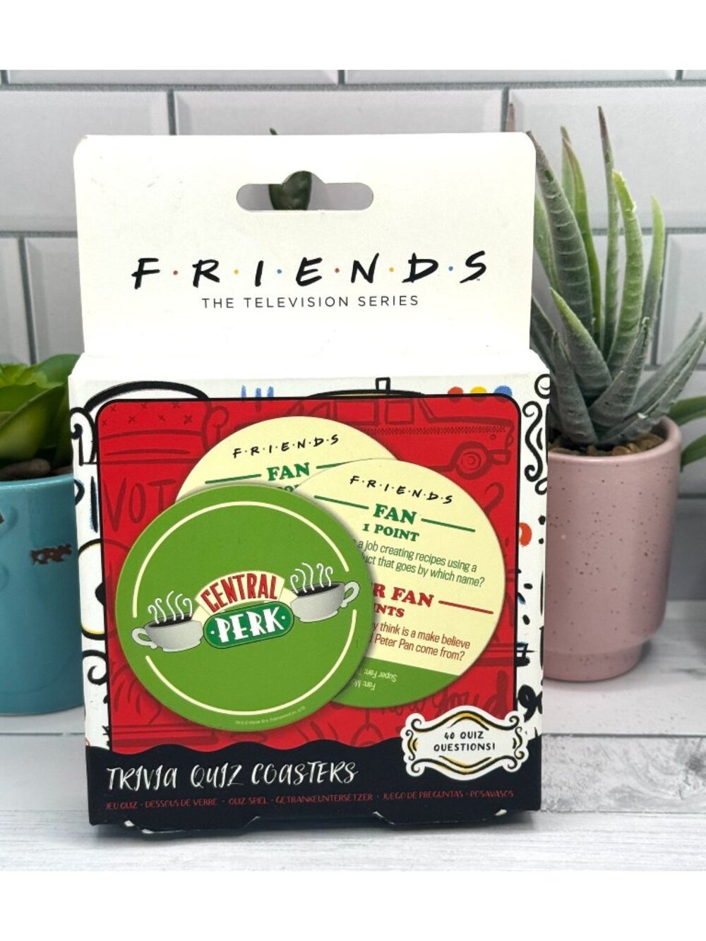 Friends The Television Series Trivia Quiz Coasters Central Perk Design 40 Quiz Q